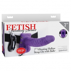 Fetish Fantasy – Vibrirajući strap-on s utorom, 18 cm