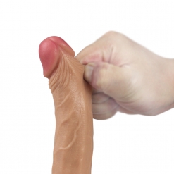 Lovetoy - Dual Layered Silicone Dong, 18 cm