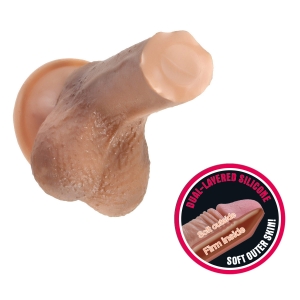 Lovetoy - Dual Layered Silicone Dildo, 22 cm