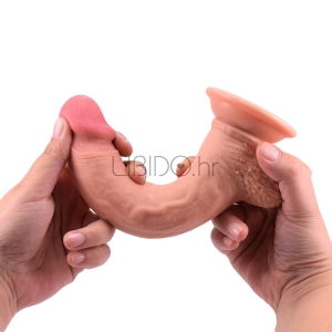 Lovetoy - Dual Layered Silicone Dildo, 22 cm