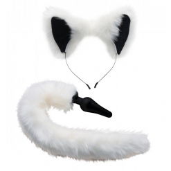 Tailz - White Fox Tail & Ears Set