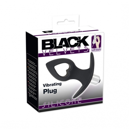 Black Velvets - Vibrirajući Butt Plug Srce