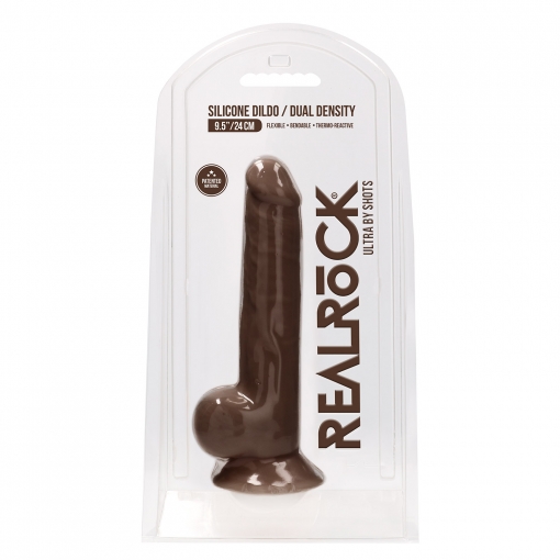 RealRock - Dual Density Thermoreactive Silicone Dildo, 24 cm
