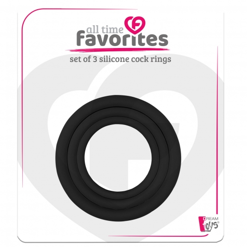 All Time Favorites - Silicone Cock Rings Set, 3 kom