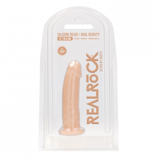 RealRock – Dual Density Thermoreactive Silicone Dong, 15 cm
