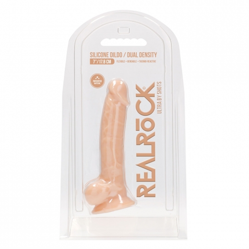 RealRock – Dual Density Thermoreactive Silicone Dildo, 17 cm