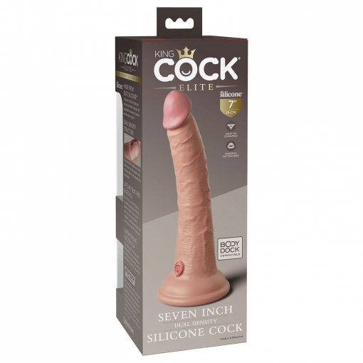King Cock - Dual Density Silicone dong, 18 cm