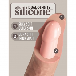 King Cock - Dual Density Silicone dong, 15 cm