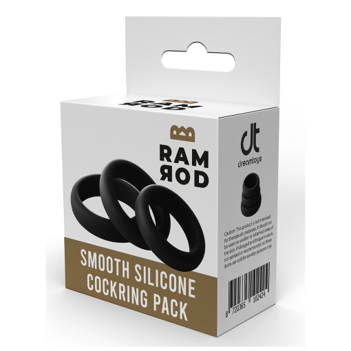 Ramrod - Smooth Silicone Cockring Pack, 3 kom