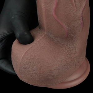 Lovetoy - Dual Layered Silicone Dildo Thick, 30 cm
