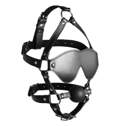 Xtreme - Blindfolded Head Harness & Solid Ball Gag