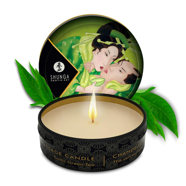 Shunga – Masažna svijeća zeleni čaj, 30 ml