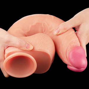 Lovetoy - Dual Layered Silicone Dildo, 30 cm