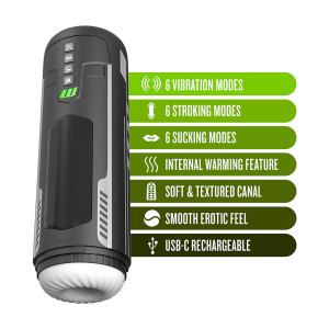M for Men – Master Blaster Vibrating & Sucking Stroker