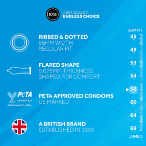 EXS – Ribbed & Dotted Condoms 12 kom