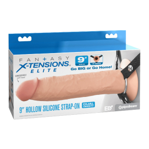 Fantasy X-Tensions Elite – Silikonski strap-on s utorom 23 cm