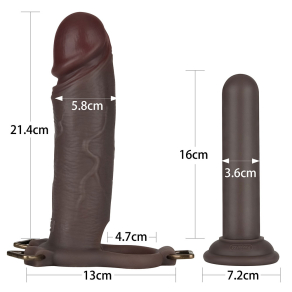 Lovetoy – Unisex strap-on s utorom 23 cm