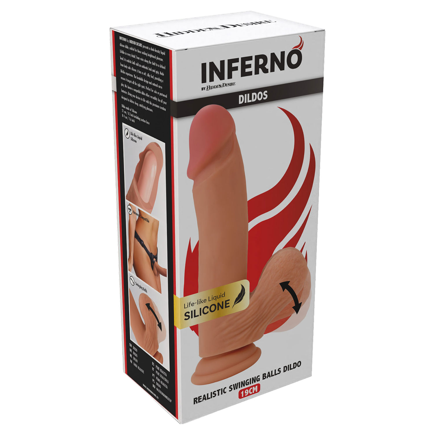 Hidden Desire – Realistic Swinging Balls Dildo 19 cm