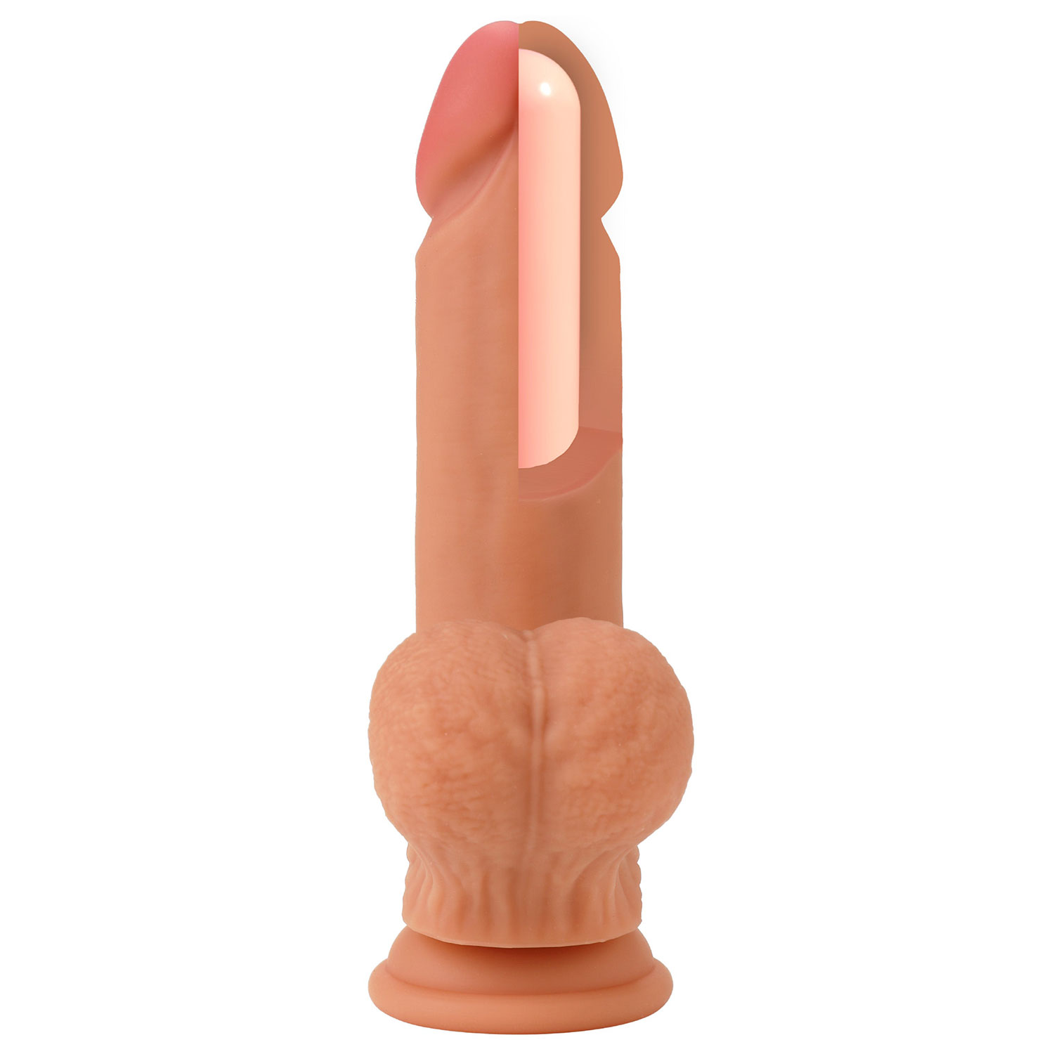 Hidden Desire – Realistic Swinging Balls Dildo 19 cm